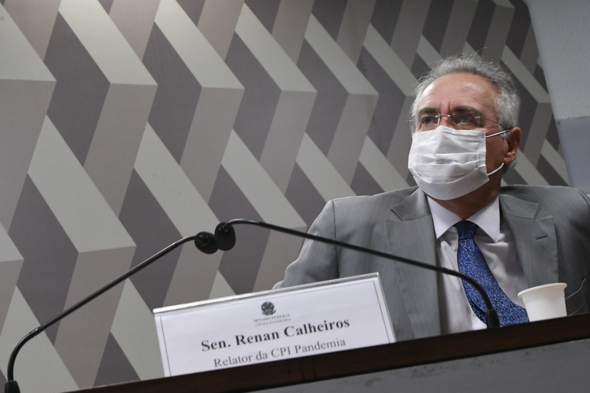 Senador Renan Calheiros fala na abertura da CPI da Covid [fotografo] Edilson Rodrigues/Agência Senado [/fotografo]