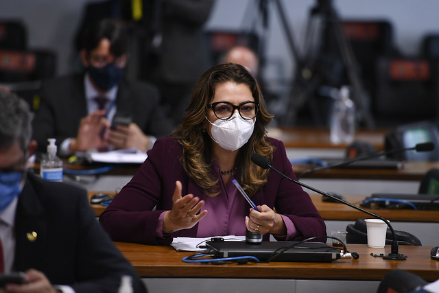 A senadora Leila Barros anunciou sua desfiliação do Cidadania devido à formação da federação com o PSDB. [fotografo] Edilson Rodrigues/Agência Senado [/fotografo]