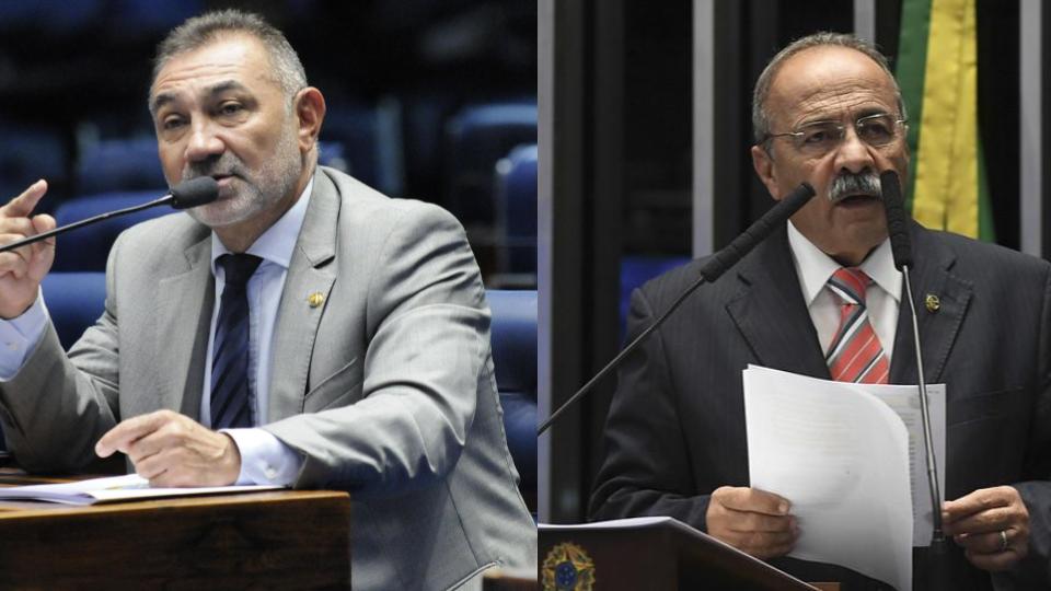 Senadores Telmário Mota (Pros-RR) e Chico Rodrigues (DEM-RR) investigados na Operação Desvid [fotografo] Alessandro Dantas / Jefferson Rudy [/fotografo] 