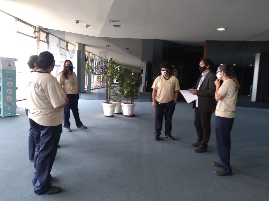 Funcionários do Senado protocolam documento que pede medidas contra a covid-19 na Casa [fotografo] APRESEFE/ Divulgação [/fotografo]