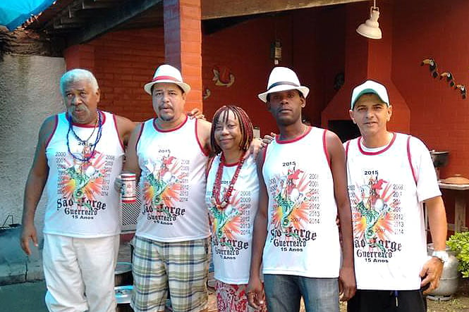 Nelson, Fernando Jorge, Helena Theodoro , Jorginho pintor e Nelson Alexandre. Foto: Arquivo pessoal