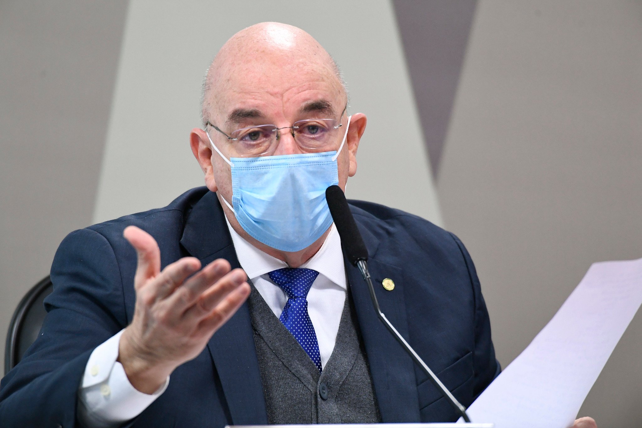 Deputado Osmar Terra em deoimento à CPI da Covid [fotografo]  Jefferson Rudy/Agência Senado [/fotografo]