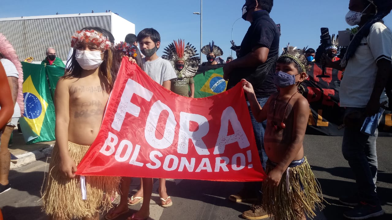 Manifestação contra Jair Bolsonaro em Brasília em 16 de junho [fotografo] Tiago Rodrigues [/fotografo]