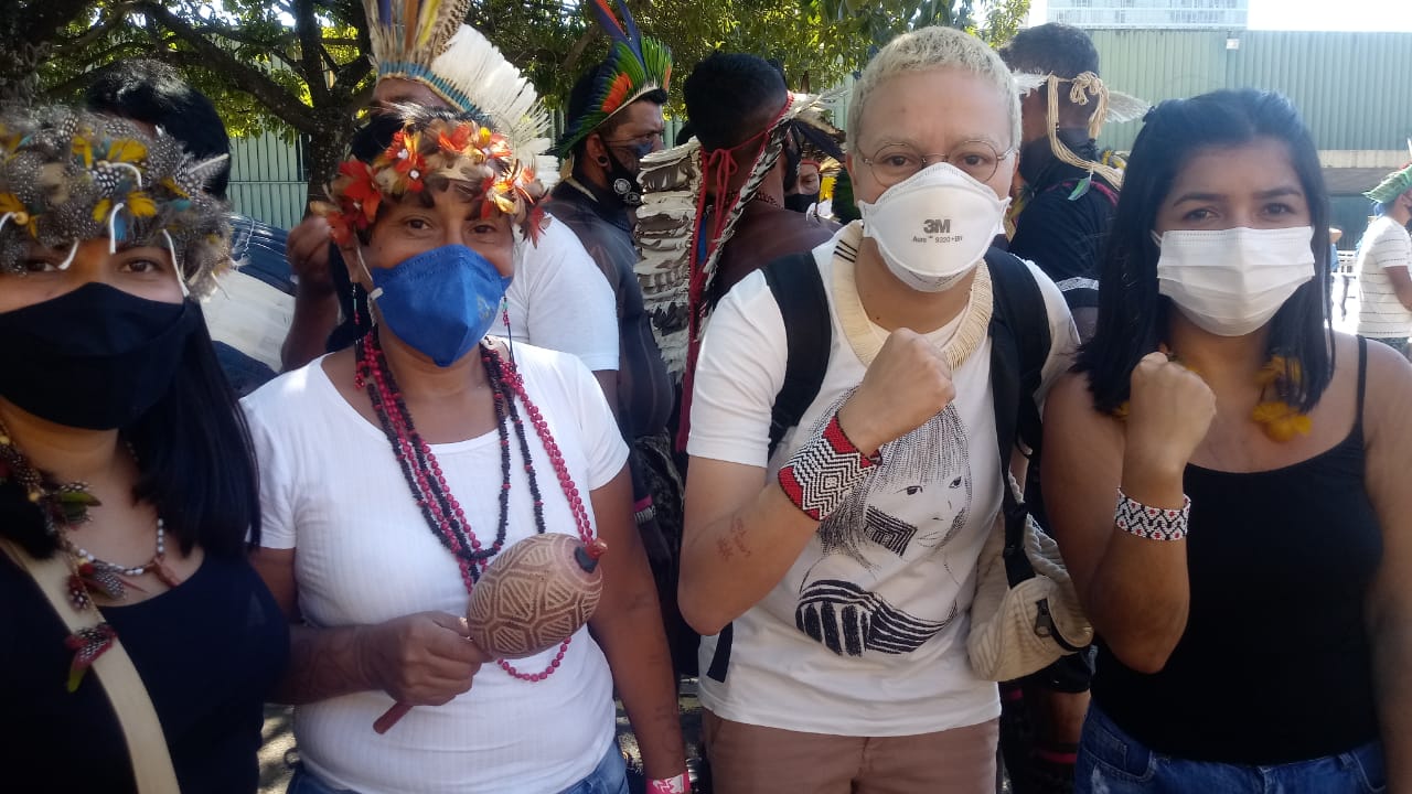 Manifestação de indígenas contra PL de demarcação de terras [fotografo] Tiago Rodrigues [/fotografo]