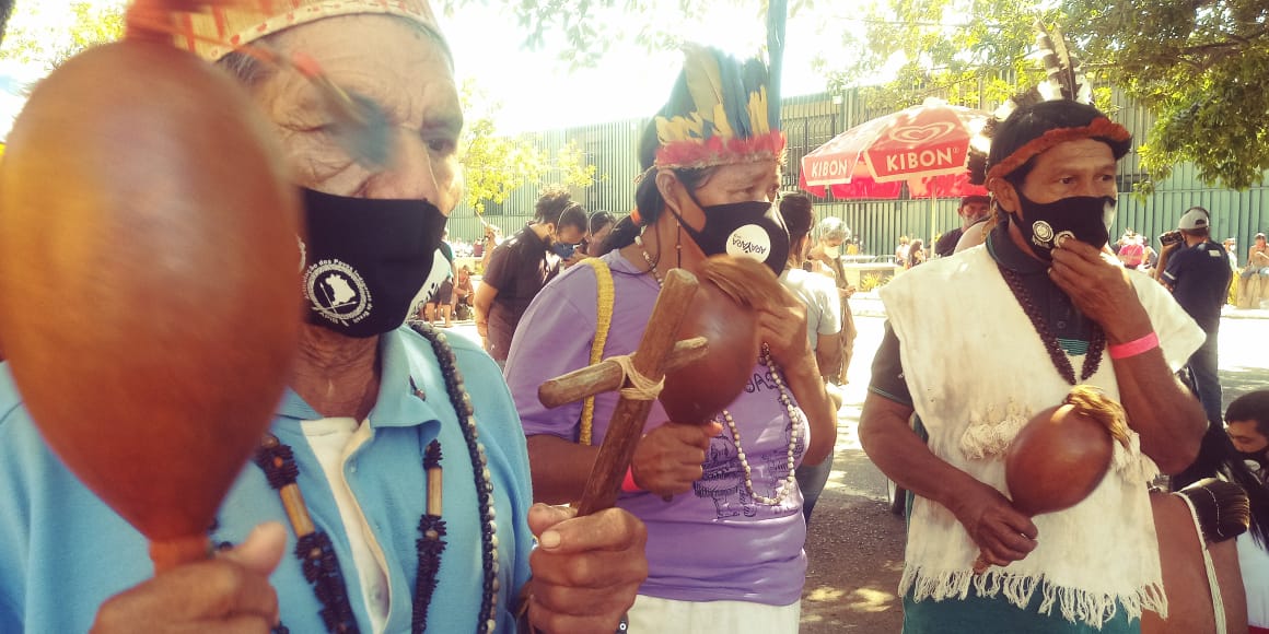 Manifestação de indígenas contra PL de demarcação de terras [fotografo] Tiago Rodrigues [/fotografo]