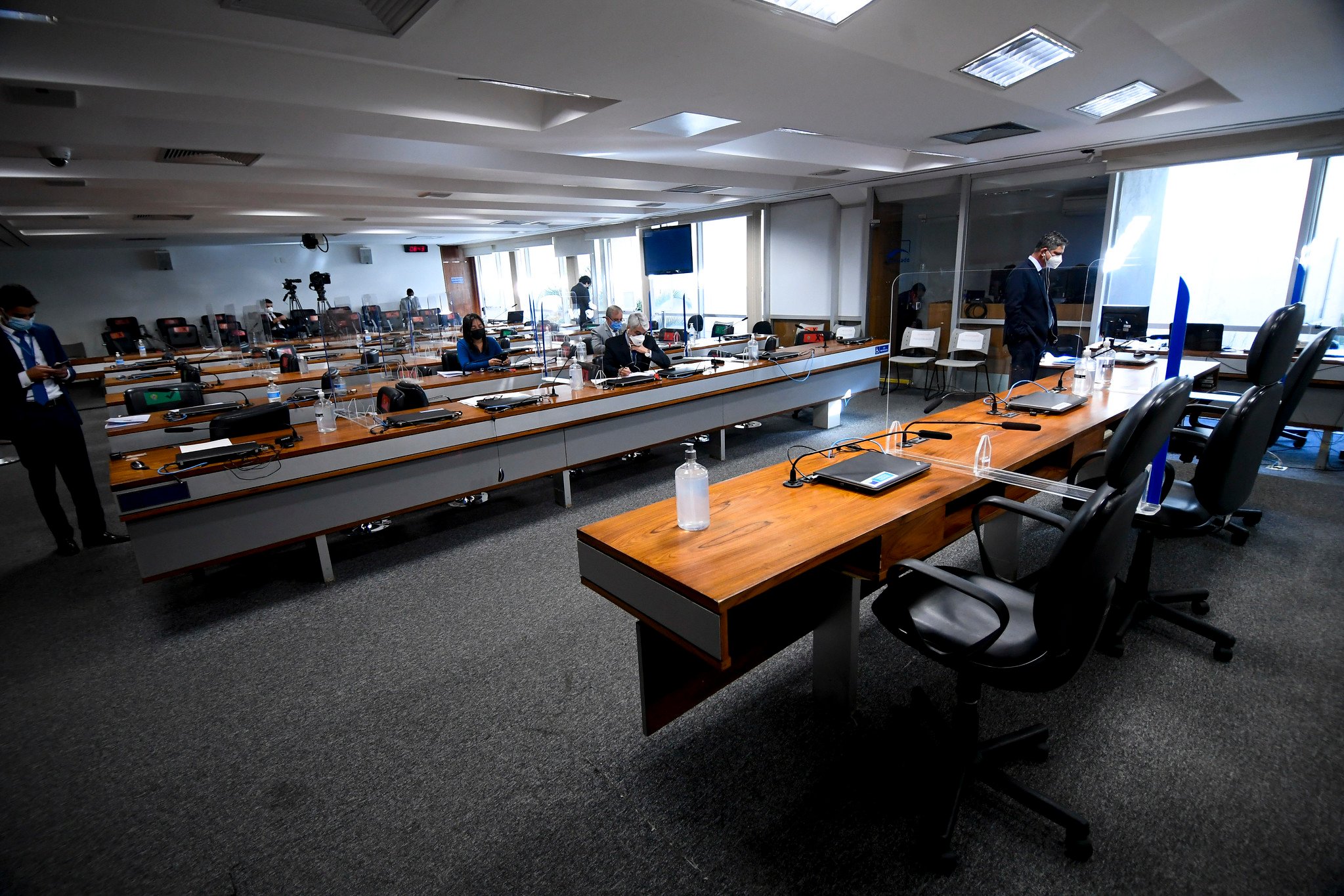 Os dois lados da CPMI dos atos golpistas montaram suas tropas de choque, apostando em veteranos da antiga CPI da Covid. Foto: Marcos Oliveira/Agência Senado