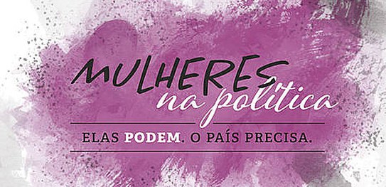 Arte de campanha do TSE pelo aumento da participação feminina na política