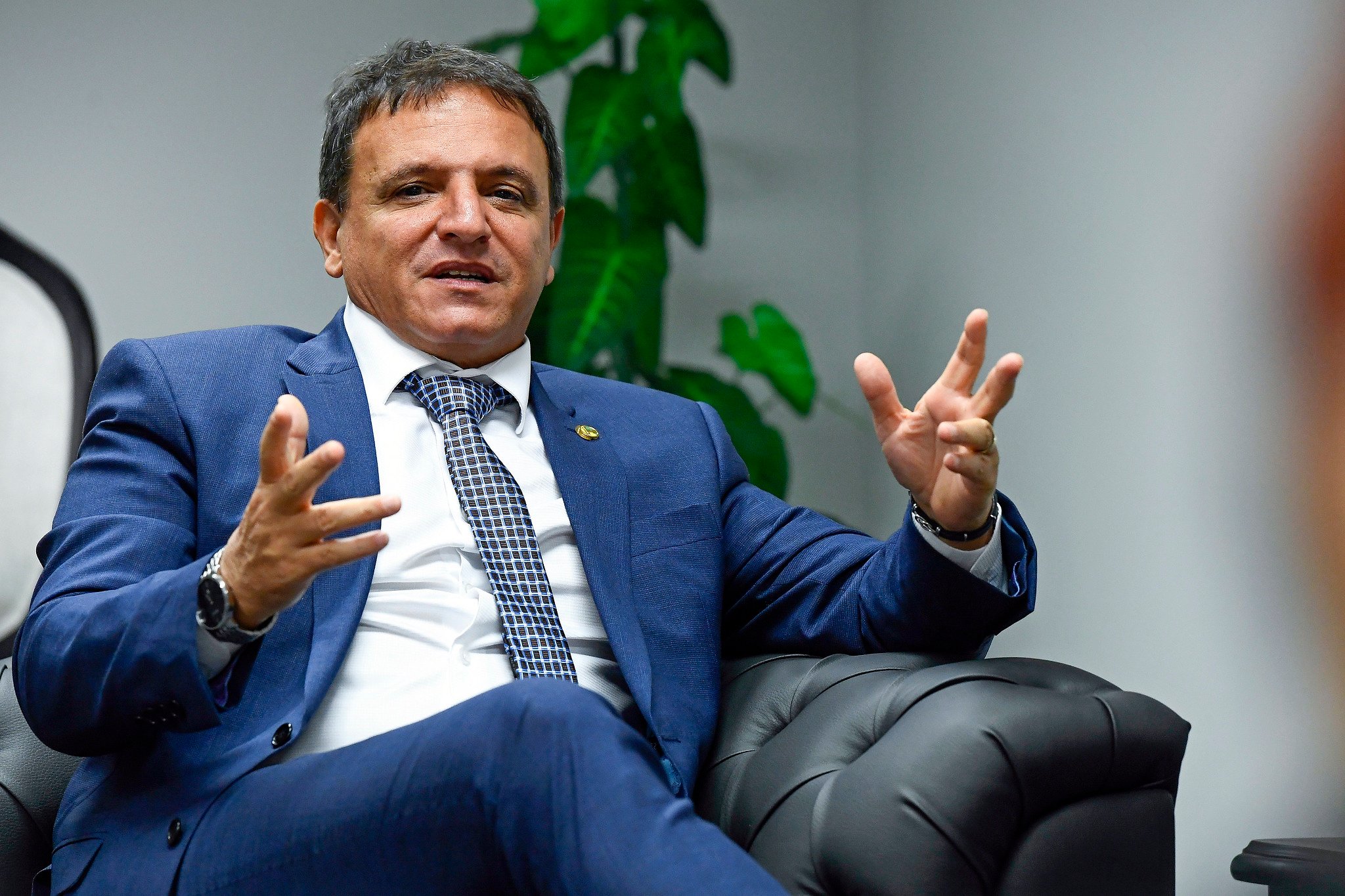 O senador Márcio Bittar (MDB-AC), em foto de 2019 [fotografo]Marcos Oliveira/Agência Senado[/fotografo]

