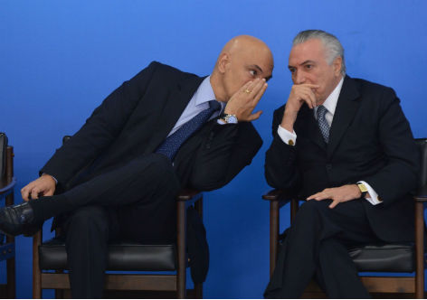 Alexandre de Moraes chegou ao STF por indicação de Temer, de quem foi ministro da Justiça[fotografo]Antonio Cruz/ABr[/fotografo]