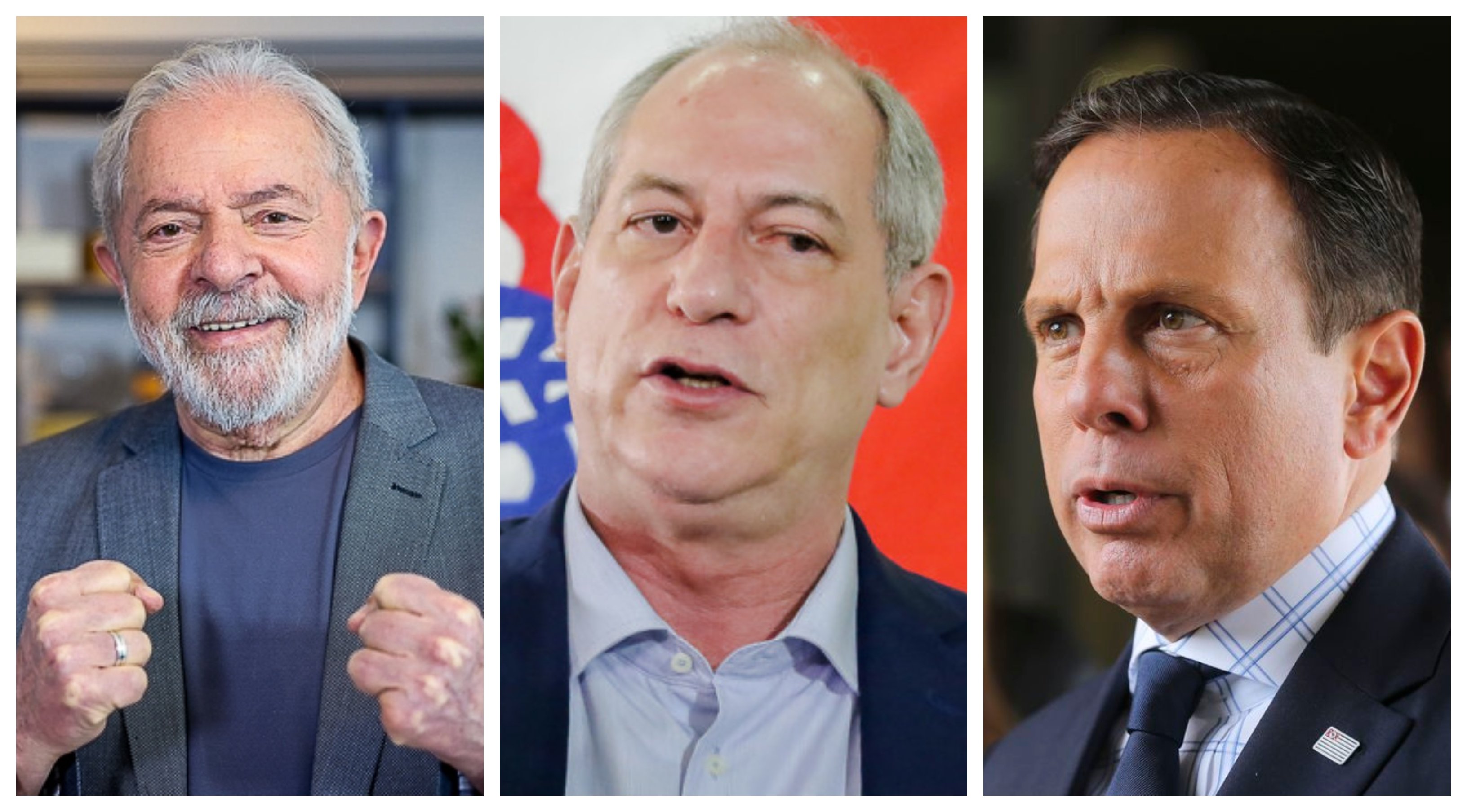 Lula, Ciro e Doria aparecem à frente de Bolsonaro na simulação de segundo turno. Petista lidera todos os cenários nos dois turnos