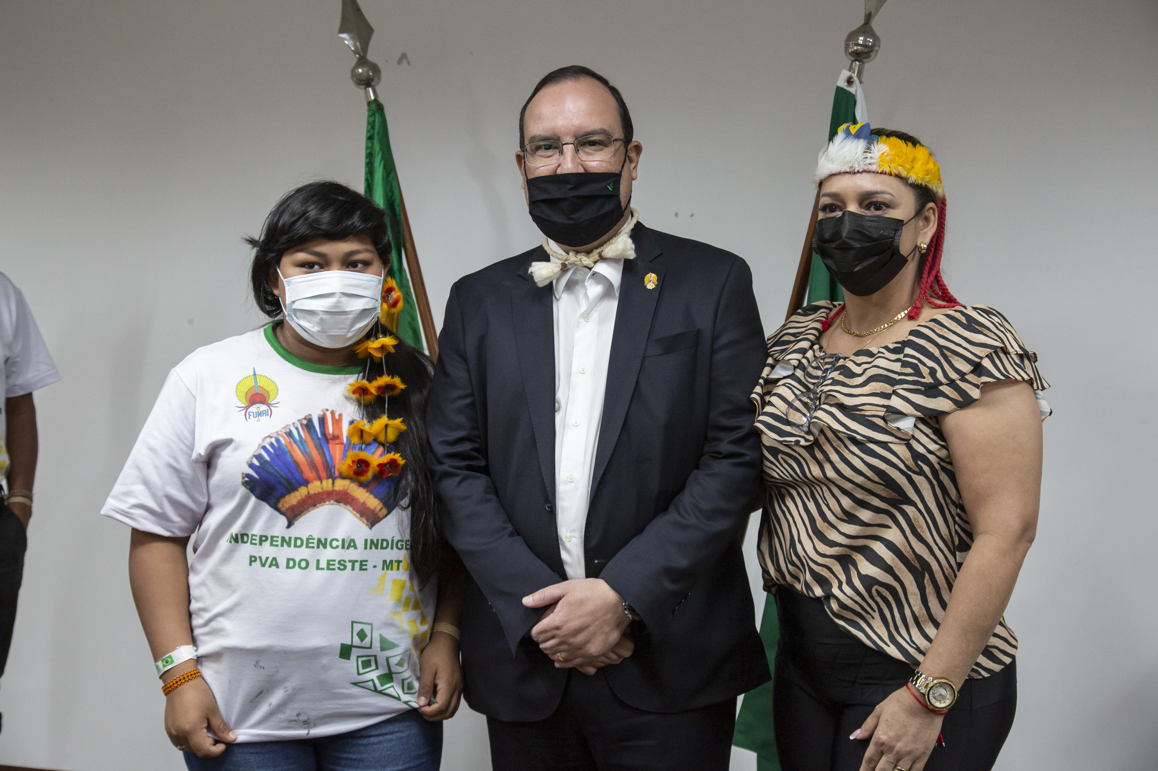 Presidente da Funai, Marcelo Xavier, em encontro com grupo de 40 indígenas Xavante em Brasília. Foto: Ubirrajara Machado/Funai 
