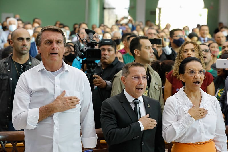 Bolsonaro compareceu a evento comemorativo dos 106 anos da Assembleia de Deus em Roraima. Foto: Isac Nóbrega/PR