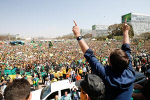 Em discurso em Brasília, em sete de setembro, Bolsonaro ameaçou não cumprir decisões do STF e atacou Fux e Moraes. Foto: Alan Santos/PR