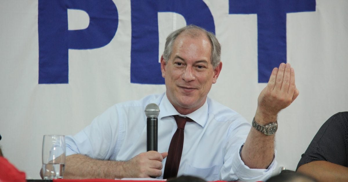 O pré-candidato à Presidência da República pelo PDT, Ciro Gomes, divulgou o slogan da sua campanha este ano.  Foto: PDT