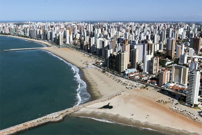 Vista aérea de Fortaleza. Foto: Prefeitura de Fortaleza