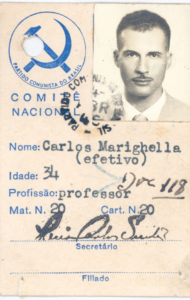 Carteira de filiação de Marighella ao Partido Comunista do Brasil