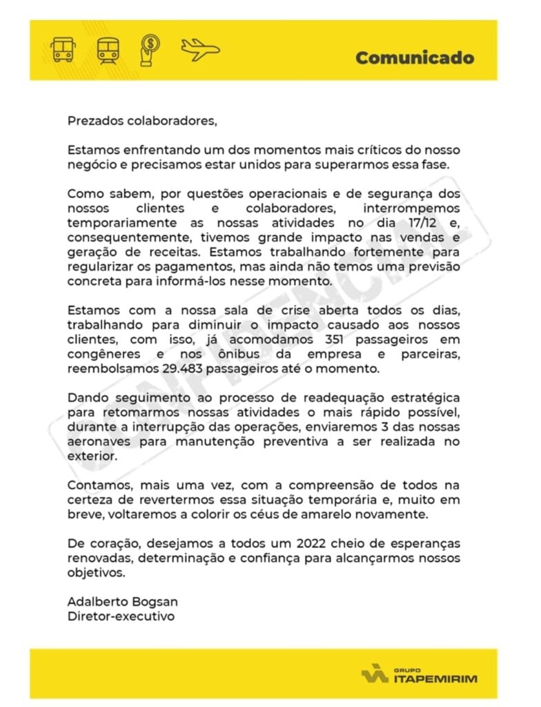 comunicado ITA