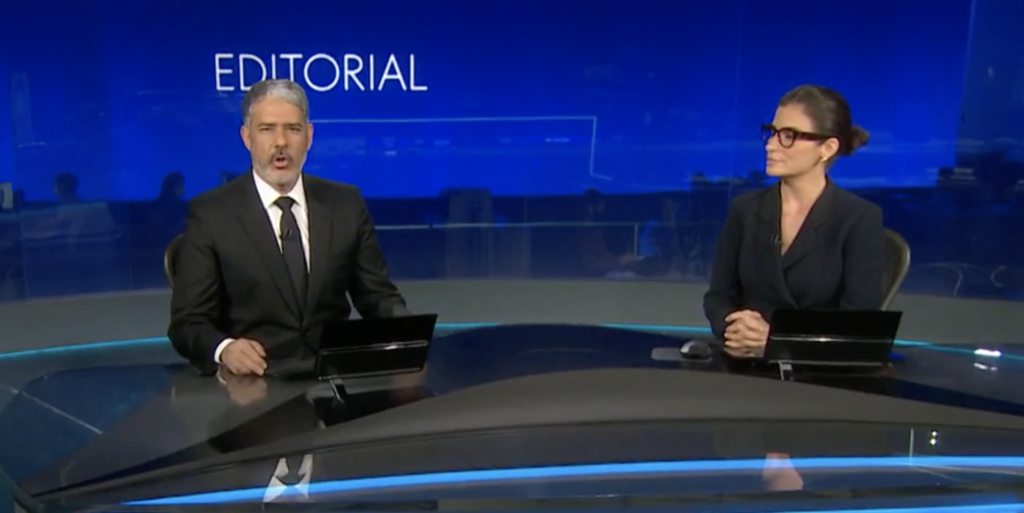 Jornal Nacional apresenta pior audiência de sua história. Foto: Reprodução/Globo