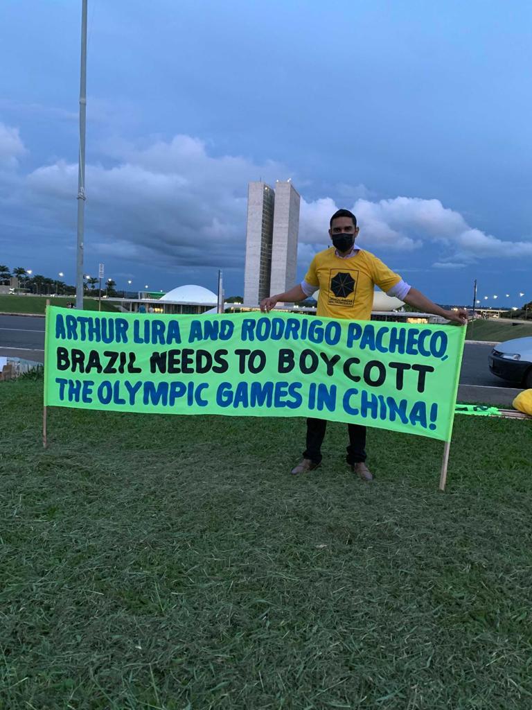 O Democracia Sem Fronteiras defende que o Brasil boicote os jogos de Pequim. Foto: Divulgação