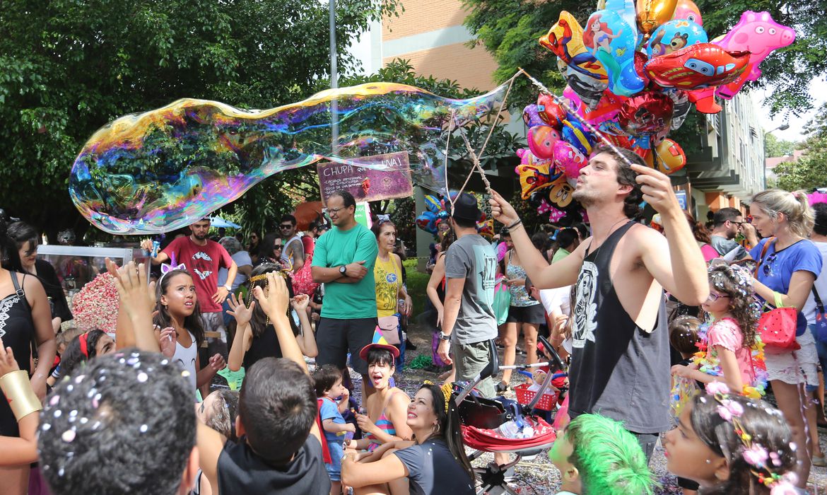 Desfile de bloco infantil em Brasília antes da pandemia da Covid-19. Foto: Fabio Rodrigues Pozzebom/Agência Brasil