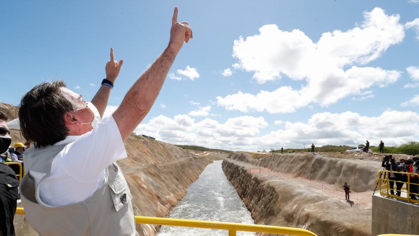 Bolsonaro apostou na entrega de obras hídricas para conquistar votos no Nordeste. Foto: Flickr do Planalto