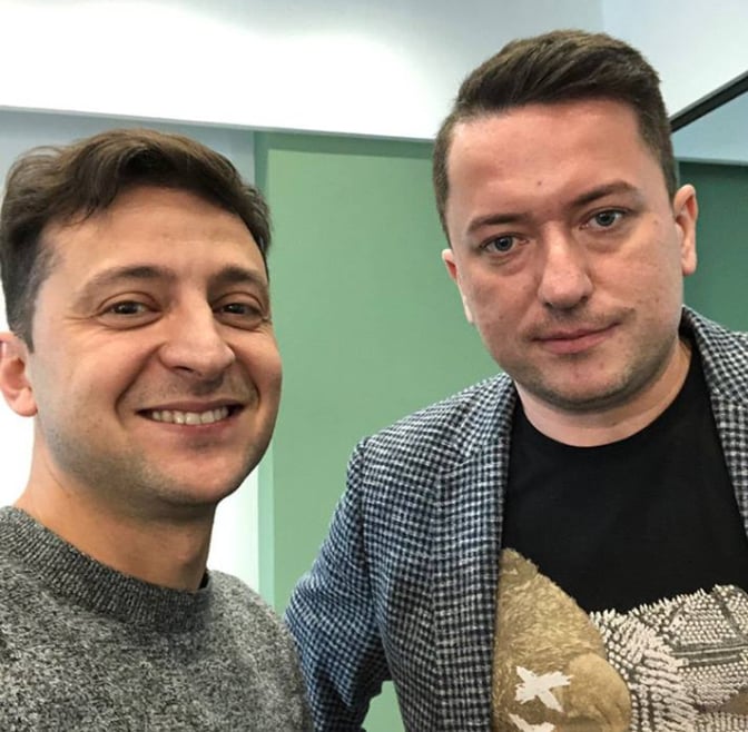 Volodymyr Zelensky Dmytro Solomchuk: deputado e presidente são do mesmo partido. Foto: Twitter