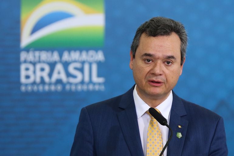 O presidente do Banco do Brasil, Fausto de Andrade Ribeiro, discursa durante a abertura da Semana das Comunicações no Palácio do Planalto. Foto: Fábio Rodrigues Pozzebom/ABr