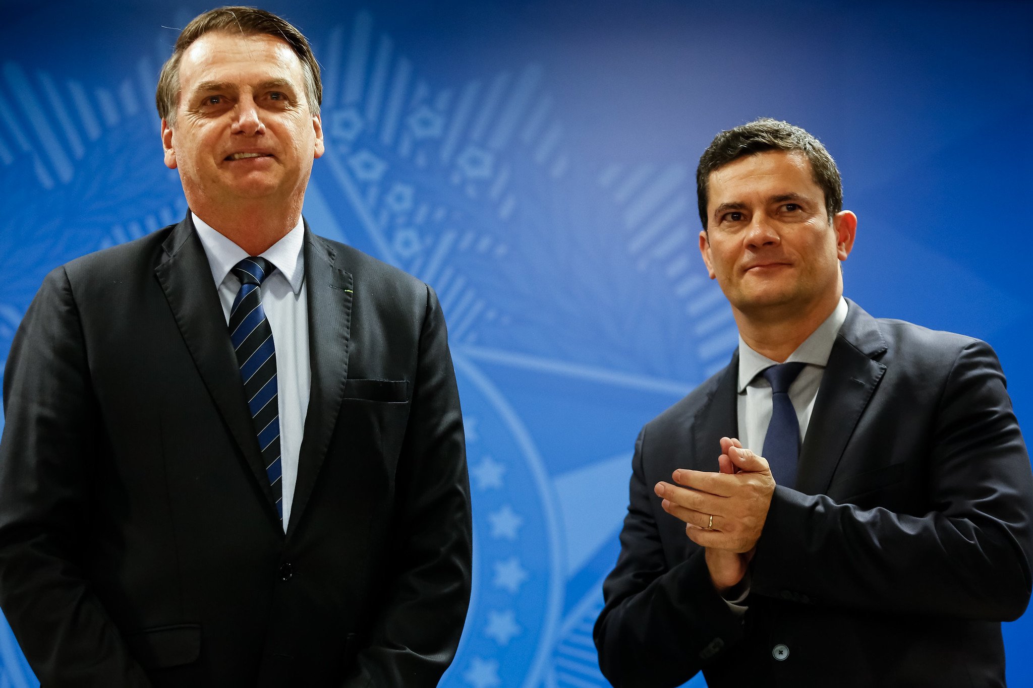 Jair Bolsonaro e Sergio Moro, em foto de junho de 2019. Foto: Carolina Antunes/PR