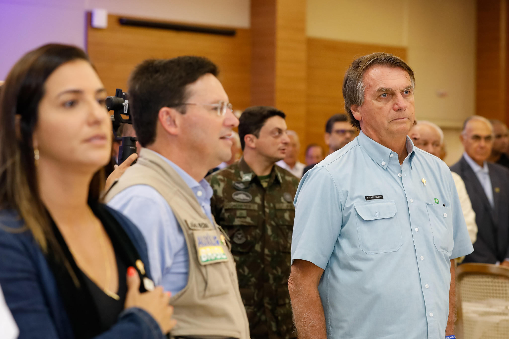 Em visita as instalações do Senai, em Salvador (BA), presidente Jair Bolsonaro foi repreendido pelos estudantes por não utilizar máscara. Foto: Alan Santos/PR