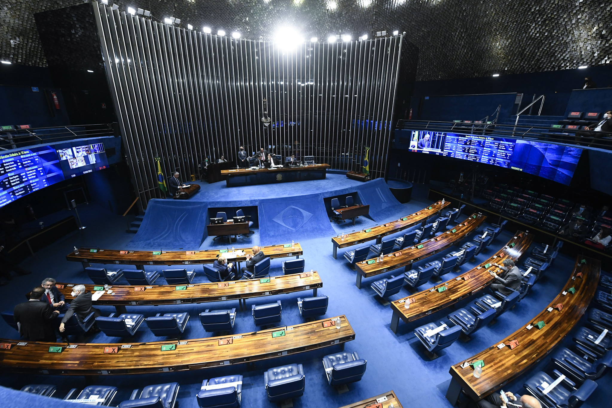 O Senado Federal se discute as medidas provisórias aprovadas na Câmara dos Deputados na mesma semana, cujo prazo para expirar se aproxima. Foto: Jefferson Rudy/Agência Senado