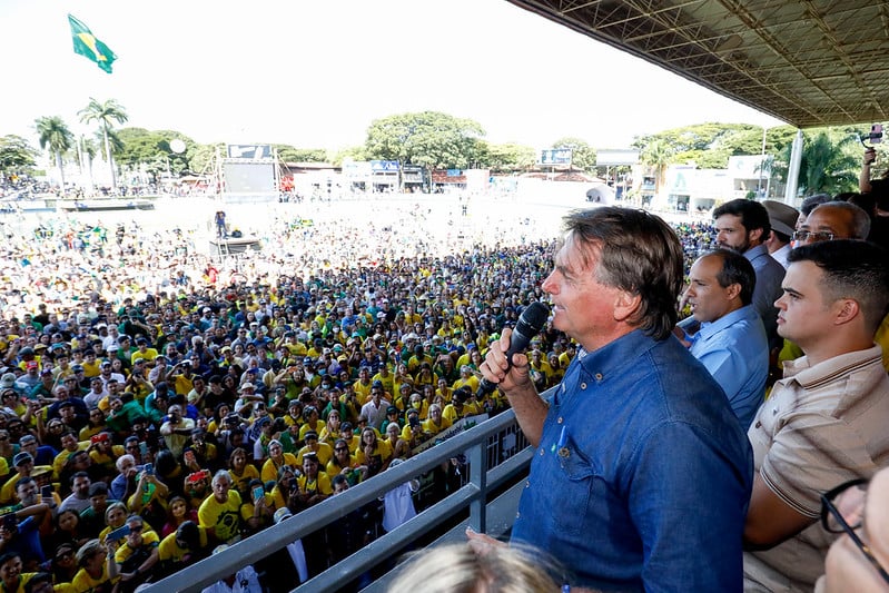 Principal argumento do candidato à reeleição, Jair Bolsonaro, era a rejeição ao outro candidato, Lula. Foto: Alan Santos/PR