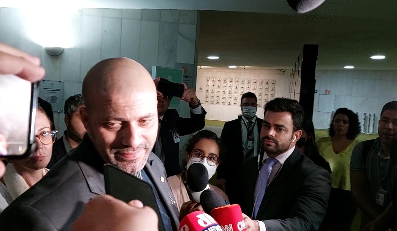 Durante saída da Câmara, Daniel Silveira manifestou pessimismo quanto ao resultado de seu processo em julgamento no STF. Foto: Lucas Neiva/Congresso em Foco