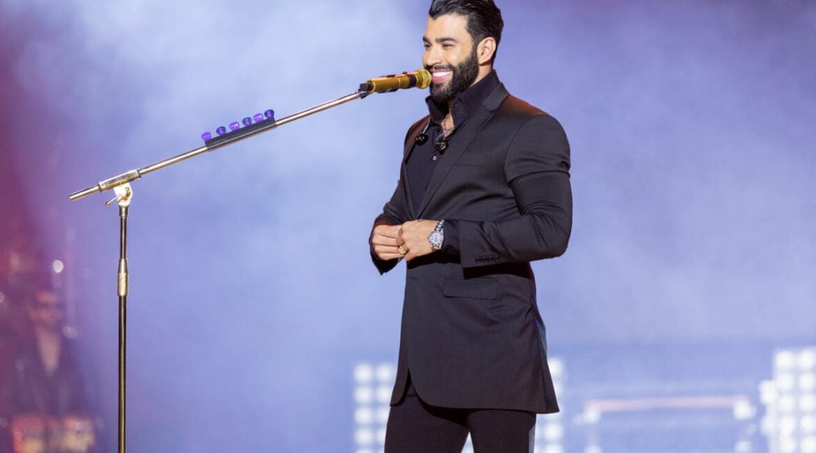 Cantor Gusttavo Lima durante show em Brasília. Foto: divulgação 