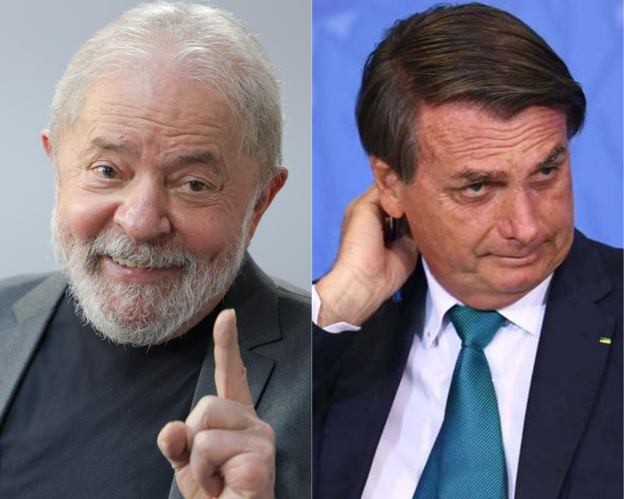 Considerando o total dos votos, Lula tem 51%, Bolsonaro registra 42%. Este é o segundo levantamento do instituto feito após o primeiro turno. Reprodução/ montagem