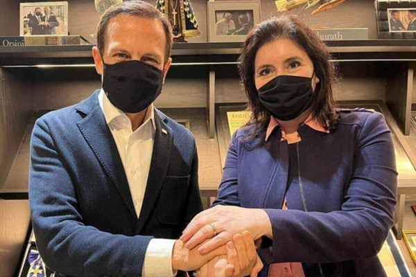 Doria e Simone: tucano aparece à frente nas pesquisas de intenção de voto, mas rejeição da emedebista é menor. Foto: Divulgação 