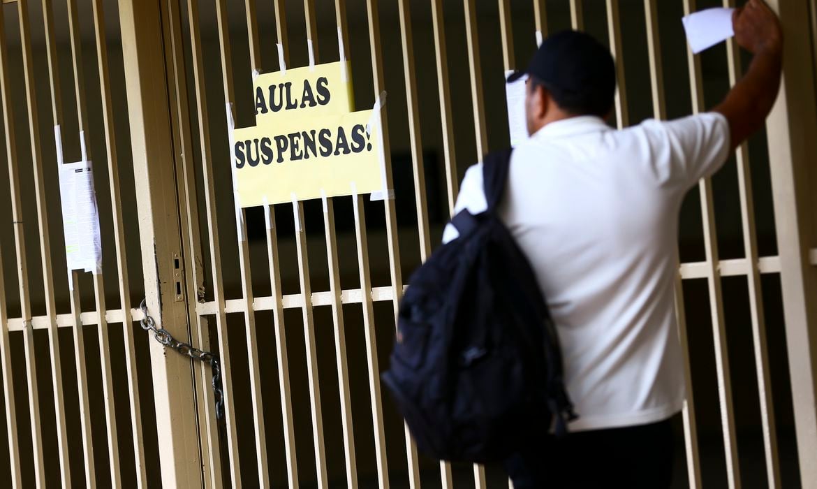 Aulas suspensas no início da pandemia em Brasília. Foto: Marcelo Camargo/ABr 