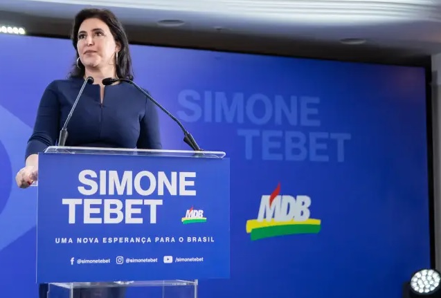 Simone Tebet se coloca como nome do centro-democrático à Presidência. Foto: Divulgação MDB 