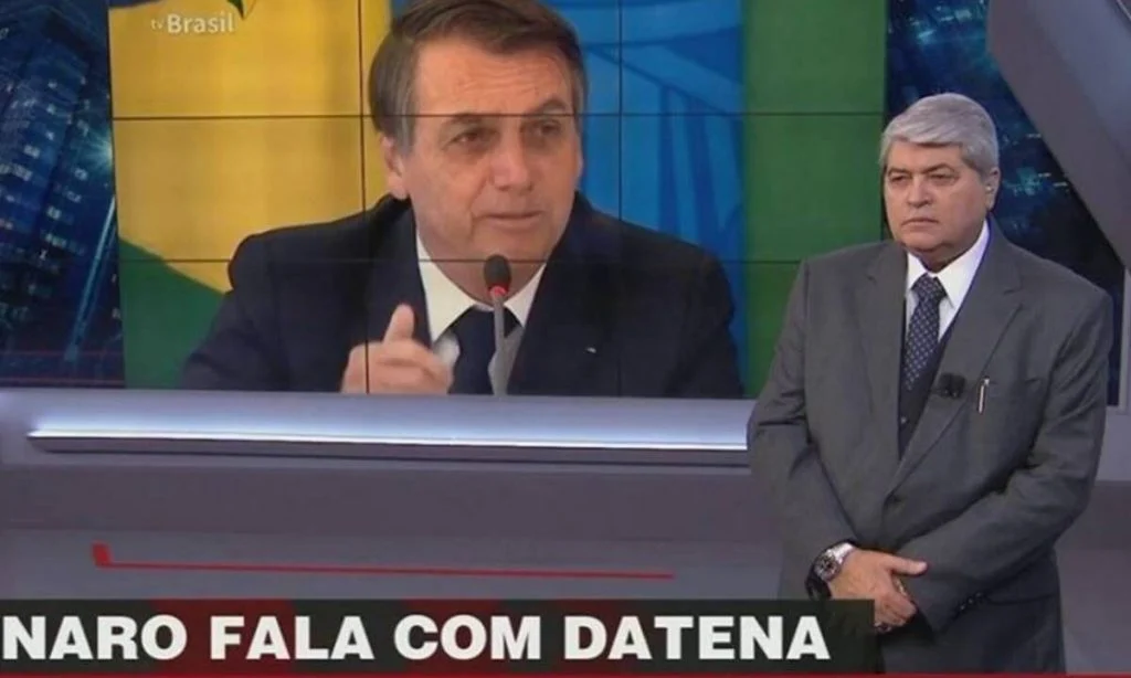 O apresentador de TV, José Luiz Datena (PSC), afirmou ter o apoio do presidente Jair Bolsonaro (PL) para concorrer ao Senado em São Paulo. Foto: Reprodução/TV Band