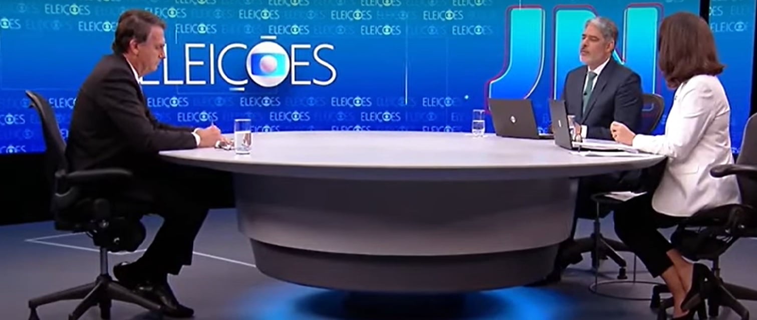 Quem irá prevalecer depois da entrevista: o Bolsonaro humilde ou o mentiroso? Foto: Reprodução/vídeo