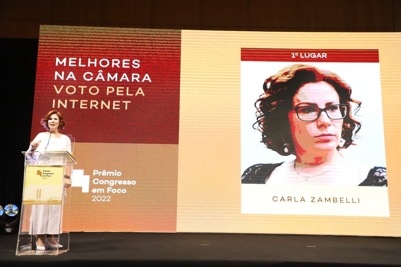 A deputada Carla Zambelli (PL-SP) foi a grande vencedora na categoria dos 