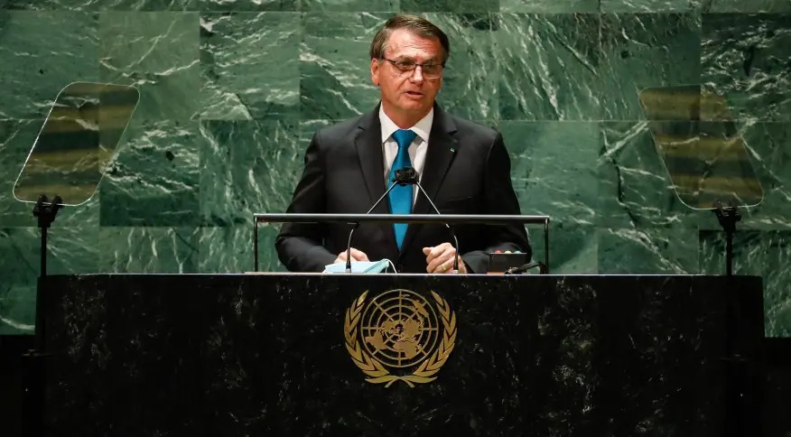 Bolsonaro na abertura da Assembleia da ONU em Nova York. Foto: Alan Santos/PR