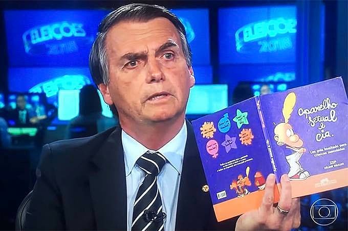 Na campanha de 2018, Bolsonaro chegou a mencionar a existência de um kit que nunca existiu. Foto: Reprodução