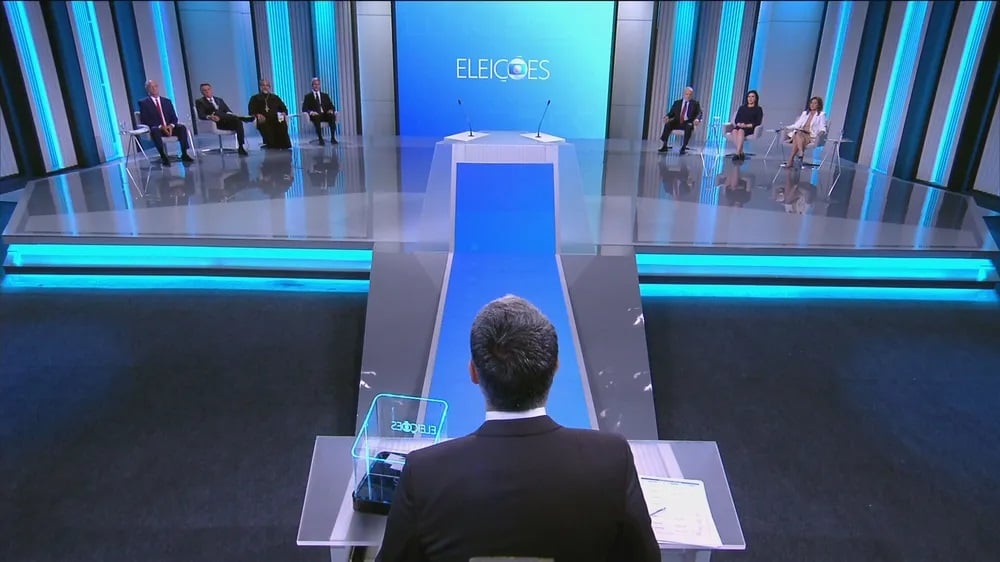 Presidenciáveis no debate da Globo. Foto: Reprodução/TV Globo