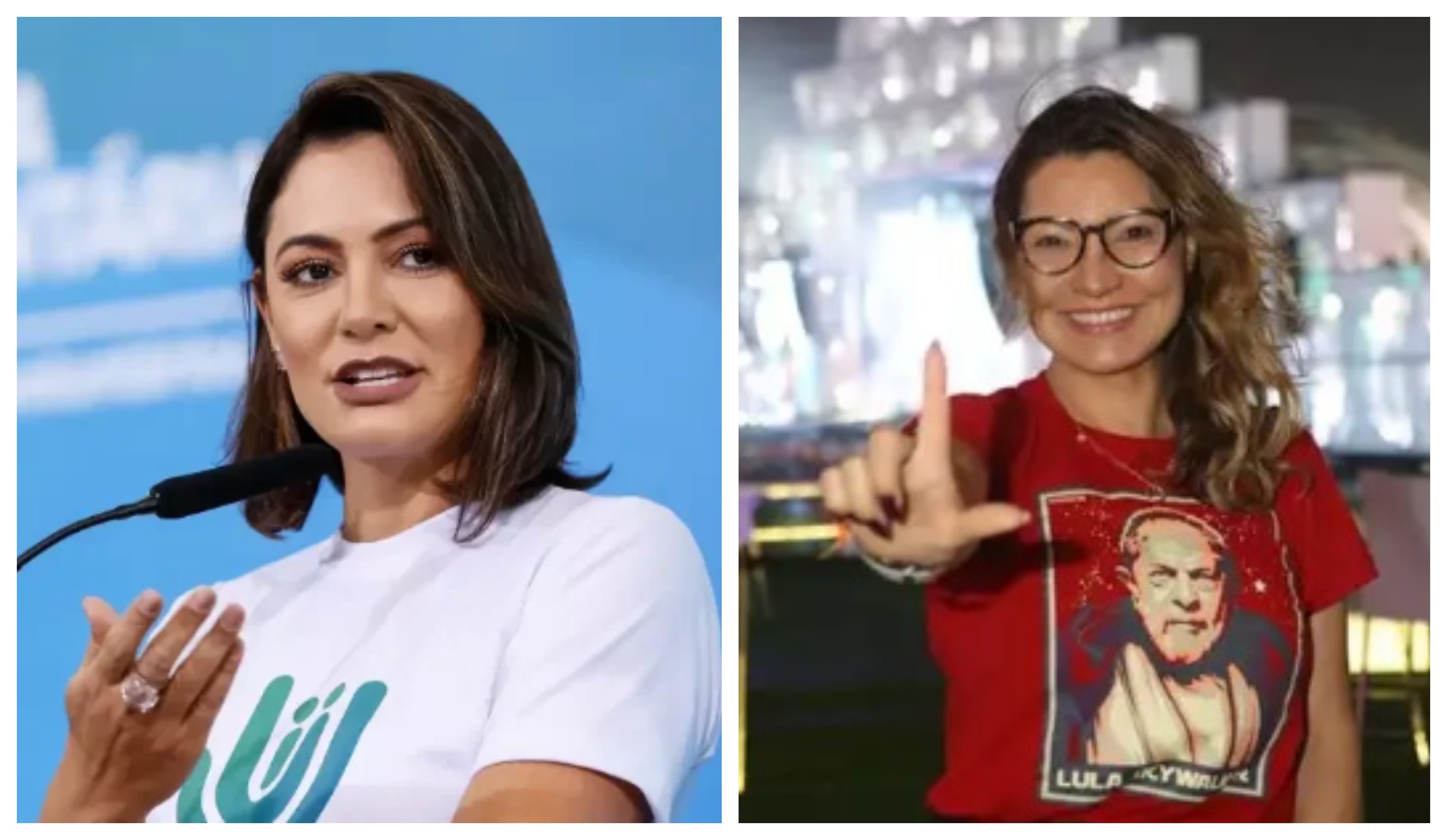 Janja da Silva e Michelle Bolsonaro assumiram protagonismo muito maior do que as primeiras-damas anteriores nas eleições de 2022.