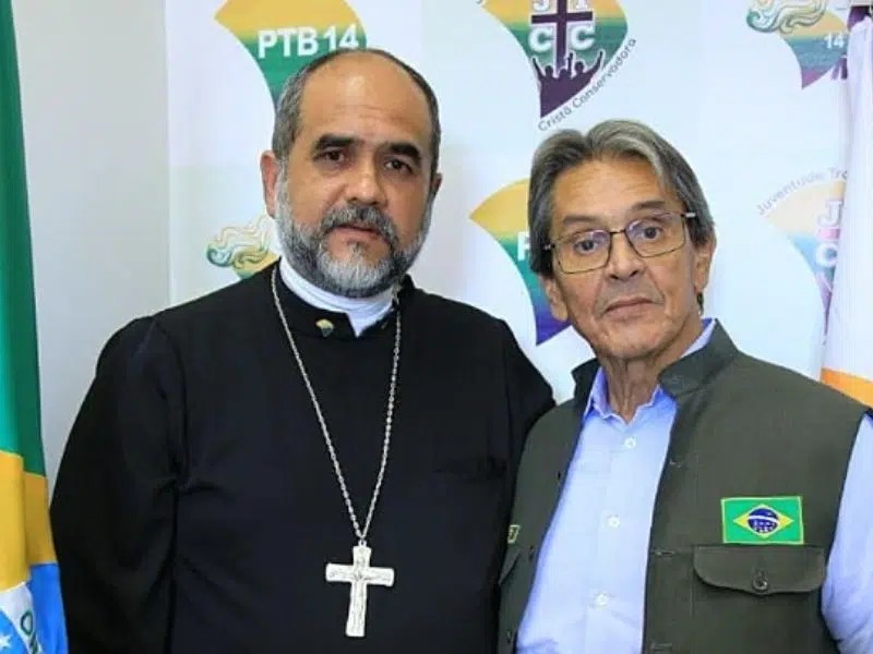 Padre Kelmon Luís da Silva já era o vice de Roberto Jefferson. Foto: PTB/Divulgação