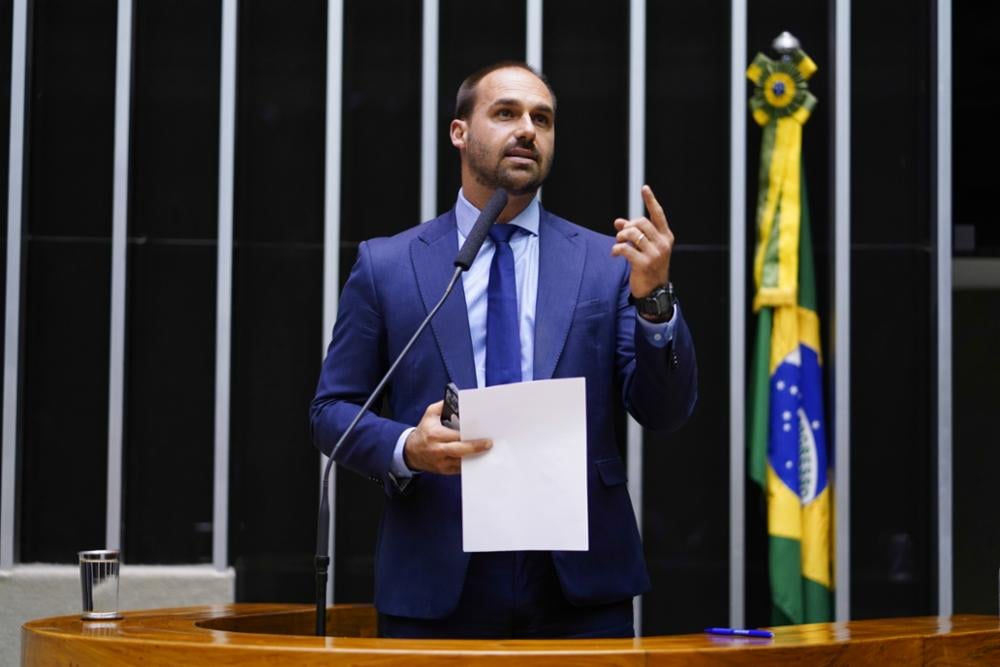 Na época que ocupou o cargo, Eduardo Bolsonaro tinha 18 anos e era calouro de Direito na Universidade Federal do Rio de Janeiro (UFRJ). Foto: Pablo Valadares/Agência Brasil