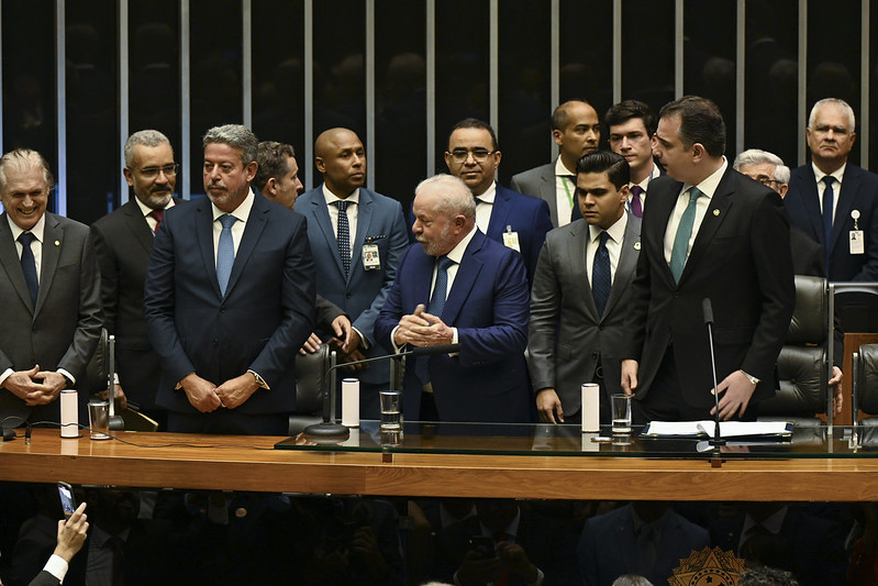 Pacheco presidiu a sessão solene de posse de Lula. Foto: Leopoldo Silva/Ag. Senado