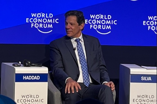 Haddad diz, no Fórum Econômico Mundial, na Suíça, que reforma tributária é prioridade de 2023, mesma posição assumida por parlamentares, conforme pesquisa do Congresso em Foco. Foto: Secom/PR