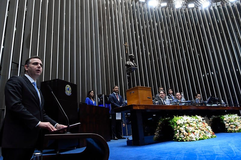 Pacheco foi reeleito para mandato de dois anos à frente do Senado. Foto: Roque Sá/Ag. Senado