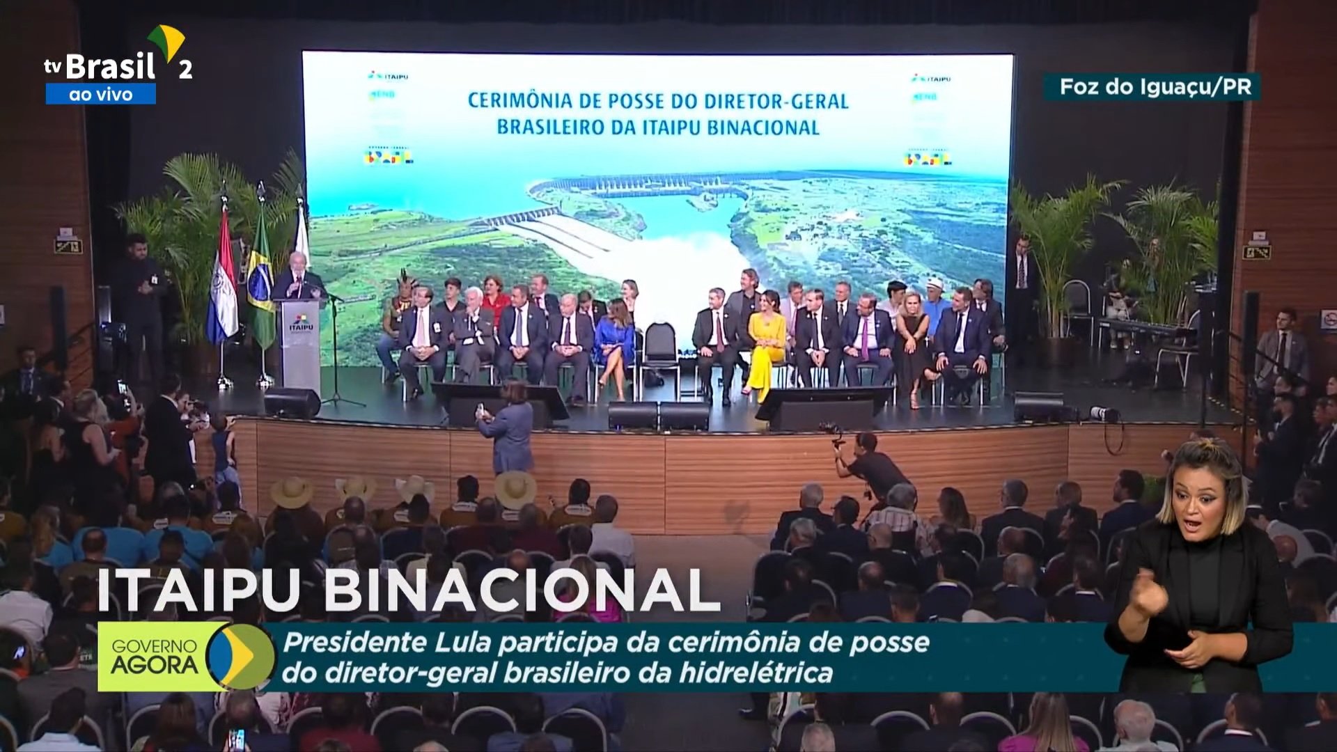 Criança se aproximou do púlpito onde Lula discursava e chamou a atenção do presidente com o pedido para baixar o preço da picanha. Foto: Reprodução/TV Brasil